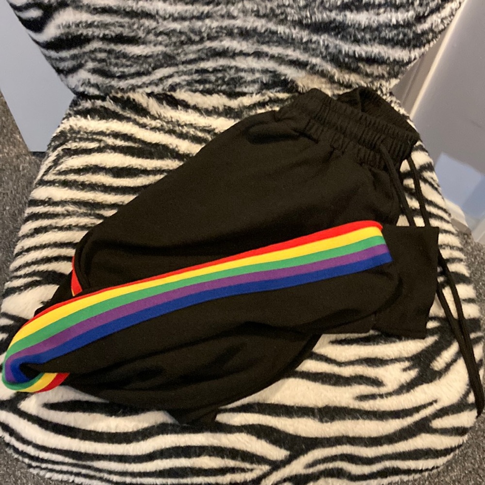 Rainbow sweats Medium